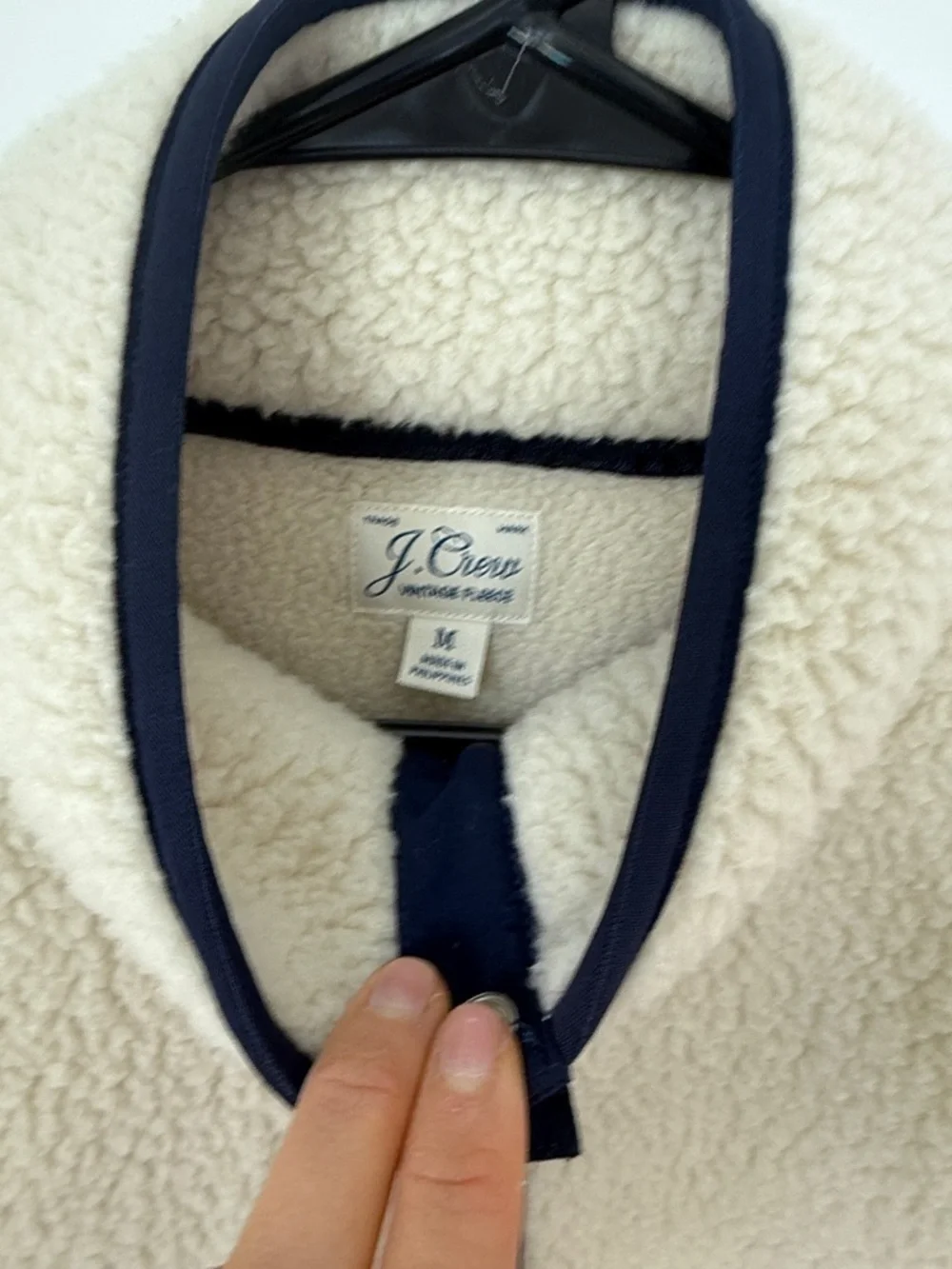 J crew vintage fleece Polartec® sherpa fleece half-snap pullover